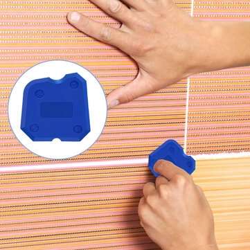 4Pcs Blue Hand Tools Combination Caulking Tool Kit Joint Sealant Silicone Spreader Spatula Scraper E