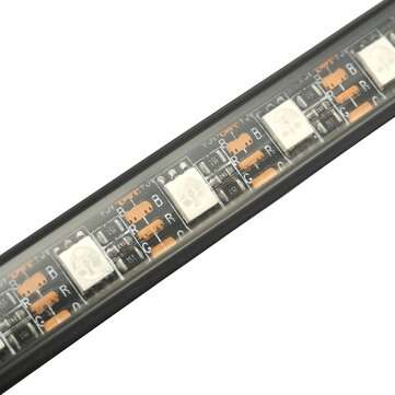 4Pcs Car RGB 12LED Interior Atmosphere Decorative Light Multi-colorful Support Sound Control Functio
