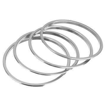 4PCS Interior Air Conditioning Outlet Ring Vent Cover Decor Outer Ring For Toyota... (COLOR: SILVER)
