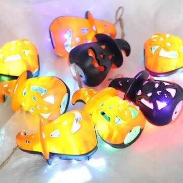 4Pcs Hollow Pumpkin with Hat LED Lights Lamp Lantern Halloween Party Bar Decor