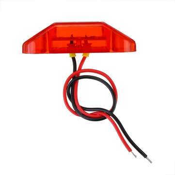 4Pcs Red 3LED 24V Side Marker Indicator Light Clearance Lamp Truck Trailer Lorry Van