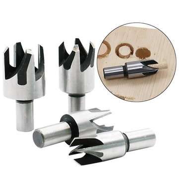 4pcs Round Woodworking Plug Cutter Cutting Drill Bits Set Dowel Maker Tool