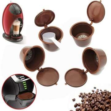 4Pcs Reusable Coffee Capsules Coffee Filter for Dolce Gusto Machine