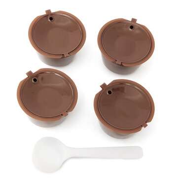 4Pcs Reusable Coffee Capsules Coffee Filter for Dolce Gusto Machine