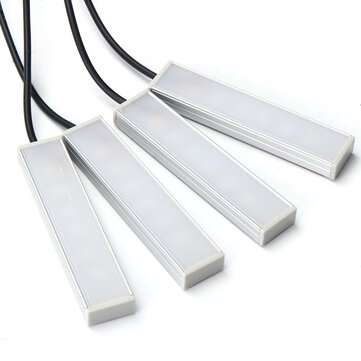 4PCS RGB LED Car Foot Floor Atmosphere Lights Intelligent Sound Control Colorful Decoration Lamp DC1