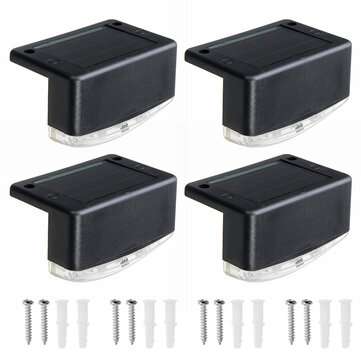 4Pcs Solar LED Bright Deck Lights Outdoor Garden Patio Railing Decks Path