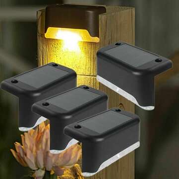 4Pcs Solar LED Bright Deck Lights Outdoor Garden Patio Railing Decks Path