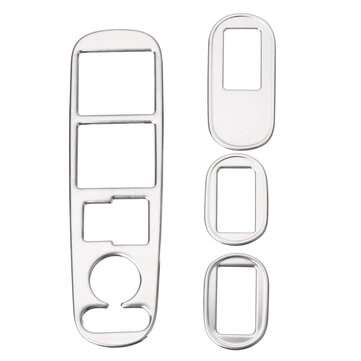 4PCS Stainless Steel Inner Window Switch Trim Cover For Honda Vezel HRV 2014-2017