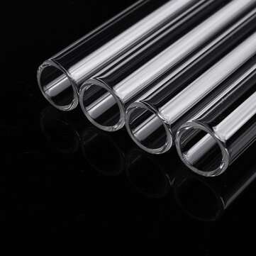 4Pcs Thick Wall Borosilicate Glass Blowing Tube 300mm x 10mm x 1mm