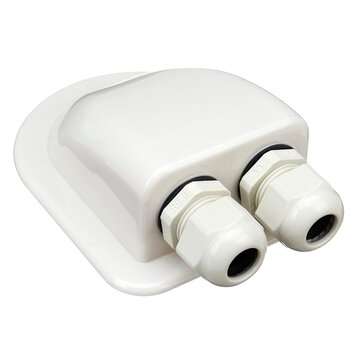 4pcs Waterproof ABS Solar Double Cable Entry Gland Curved Cable Connector For All Cable Types 6mm to