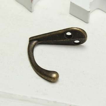 4pcs Vintage Zinc Alloy Mini Robe Hat Coat Clothes Towel Single Hanger Hooks Bath Wall Door