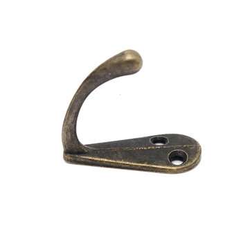 4pcs Vintage Zinc Alloy Mini Robe Hat Coat Clothes Towel Single Hanger Hooks Bath Wall Door