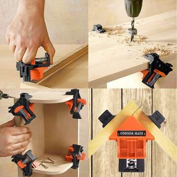 4pcs Woodworking 90 Degree Right Angle Clamp Clip ABS Quick Picture Frame Corner Clamp