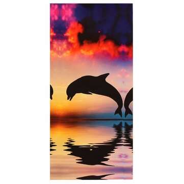 4Pcs/set Dolphin Sunset Sea Wall Decorative Paintings Canvas Print Art Pictures Frameless Wall Hangi