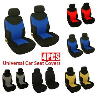 4PCS/9PCS Universal  Car Seat Covers Set Full Car Seat Protector ... (COLOR: BEIGE | QUANTITY: 4PCS)