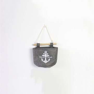 4pcs/set Hanging Storage Bags Grey Sundries Wall Storage Box Household Living Room Office Sack Suppl