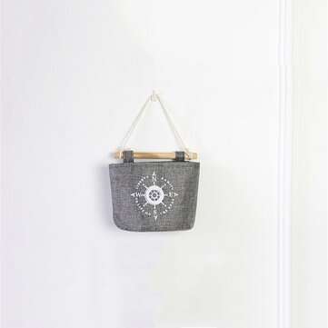 4pcs/set Hanging Storage Bags Grey Sundries Wall Storage Box Household Living Room Office Sack Suppl