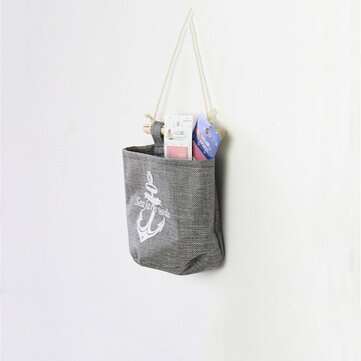 4pcs/set Hanging Storage Bags Grey Sundries Wall Storage Box Household Living Room Office Sack Suppl