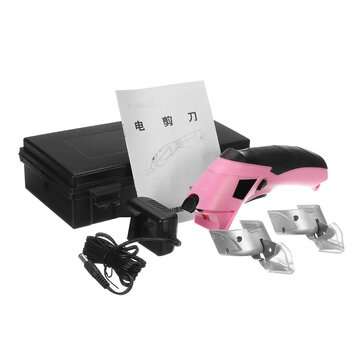 4V 10000rpm Electric Cloth Cutter Cutting Machine Wireless Dressmaker Scissors Shears (COLOR: PINK)