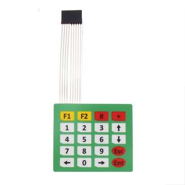 4x5 20 Button Display Membrane Switch Matrix Keyboard Button Control Panel with Light
