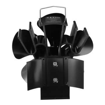 5 Blade Heat Self-Power Stove Fan Wall Mounted Magnetic Fireplace Eco Fan