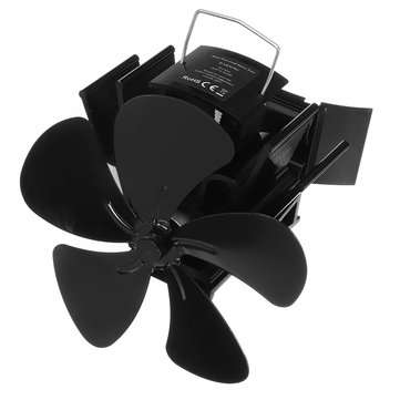 5 Blade Heat Self-Power Stove Fan Wall Mounted Magnetic Fireplace Eco Fan