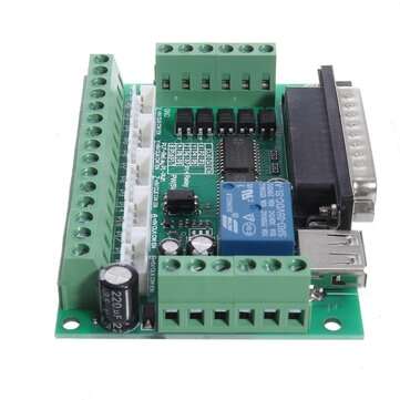 5 Axis Stepper Driver For Mach3 Protection Transmission Anti Reverse Module Board CNC Controller