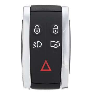 5 Buttons Remote Keyless Fob Case Shell with Uncut Key Blade For Jaguar XF XK XKR