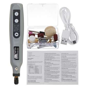 5 Gears Electric Grinding Pen USB Rechargeable Portable Metal Wood Plastic Polishing Tool With LED L