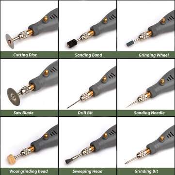 5 Gears Electric Grinding Pen USB Rechargeable Portable Metal Wood Plastic Polishing Tool With LED L