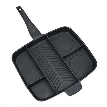 5 In 1 Multifunction Non-Stick Divided Grill Frying Pan Cooking Pan Induction