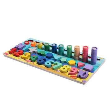 5 in 1 Math Toys Desktop Fishing Game Early Learning Educational Puzzle Toys Alphabet and Number Puz