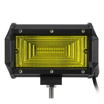 5 Inch 24LED 72W 7200LM LED Work Light Flood Beam for Jeep Offroad 4WD SUV DC10-... (COLOR.: YELLOW)