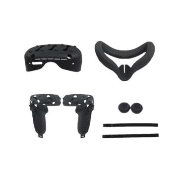 5 In1 Front Cover Eye Mask Pad For Oculus Quest 2 Touch Controller Silicone Grip S... (COLOR: WHITE)