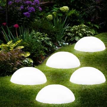 5 LED Lawn Lights Hemisphere Solar Powered Outdoor Lighting Garden Decoration