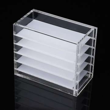 5 Layers Eyelash Extension Tools Storage Box Acrylic Cosmetic Organizer Lashes Glue Pallet Holder