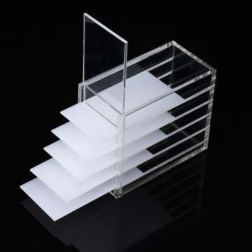 5 Layers Eyelash Extension Tools Storage Box Acrylic Cosmetic Organizer Lashes Glue Pallet Holder