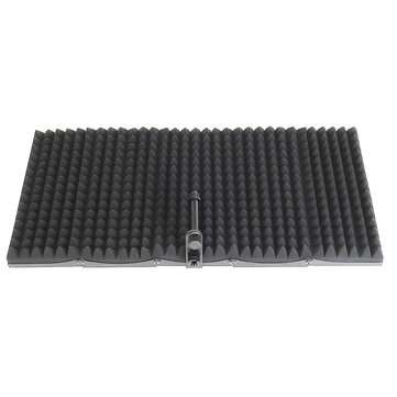 5 Panel Microphone Isolation Shield Foldable Live Stream Studio Recording Absorb