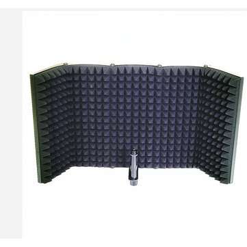 5 Panel Microphone Isolation Shield Foldable Live Stream Studio Recording Absorb