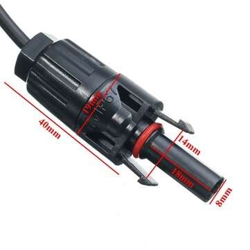 5 Meters MC4 Male Connectors Solar Panel Cable Extensions Wire For Caravan Boat