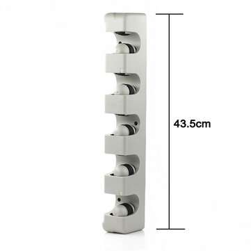 5 Position 6 Hooks Wall Mounted Mop Broom Holder Hanger Kitchen Shelf Storage Holder Home Garage Sto