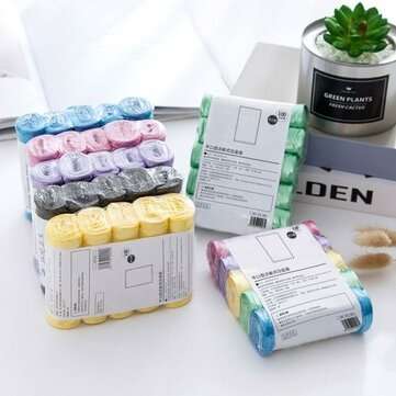 5 Rolls Of 100 Pack Portable Household Garbage Bags Vest Style Storage Bag For Home Waste Trash Bags