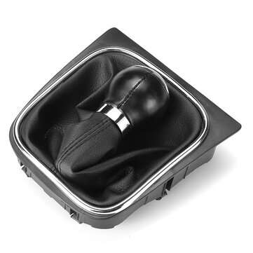 5 Speed Gear Shift Knob 12mm Inner Gaiter Boot Cover For VW Golf Jetta MK5 MK6 2005-2014