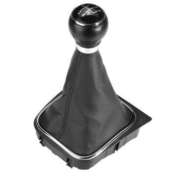 5 Speed Gear Shift Knob 12mm Inner Gaiter Boot Cover For VW Golf Jetta MK5 MK6 2005-2014