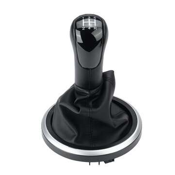 5 Speed Gear Shift Knob Stick with Gaitor Boot Dust Cover For Ford Fiesta Fusion T... (COLOR: BLACK)