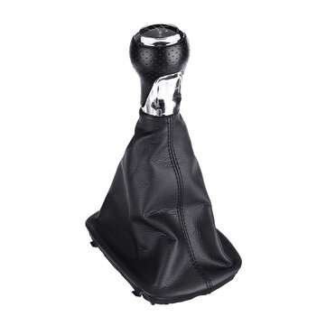 5 Speed Gear Shift Knob with Leather Boot Cover For AUDI A3 A4 Q5 S3 S4
