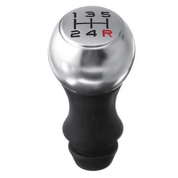 5 Speed Gear Shift Knob Shifter Matte Chrome For Peugeot 106 206 306 207 307 407 (COLOR: BLACK)