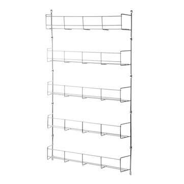 5 Tiers Kitchen Spice Rack Cabinet Organizer Wall Mount Storage Shelf Holder Kitchen Storage Rack