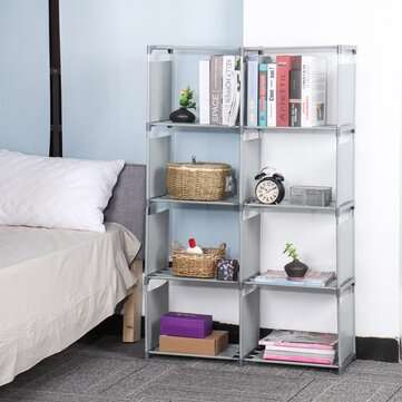 5 Tiers Metal Cube Bookcase Storage Shelf Display Stand DVD CD Holder Bookshelves Storage Racks Shel