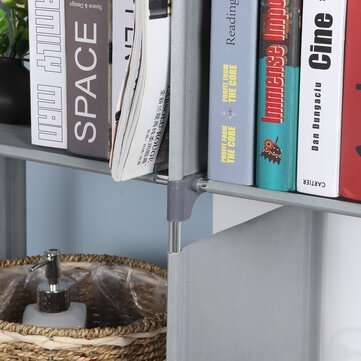 5 Tiers Metal Cube Bookcase Storage Shelf Display Stand DVD CD Holder Bookshelves Storage Racks Shel